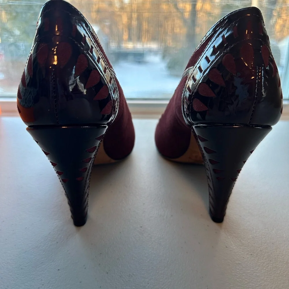 Stunning ISOLA heels Size 10 M Crimson - Picture 1 of 11